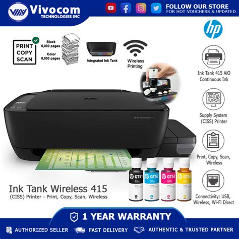 HP Ink Tank Wireless 415 AIO CISS .